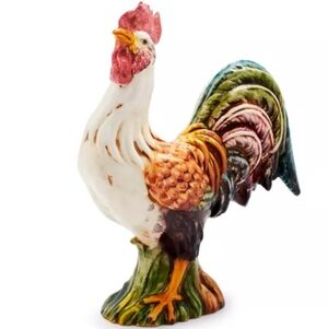 Sur La Table Italian Hand-Painted Ceramic Rooster, Size 12"x5"x15",Retail 399,99